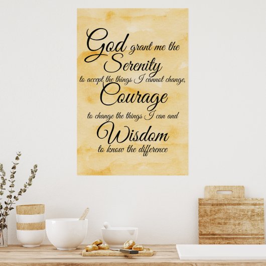 Serenity Prayer Poster (Küche)