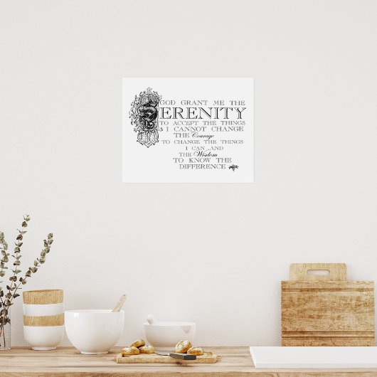 Serenity Prayer Poster (Küche)