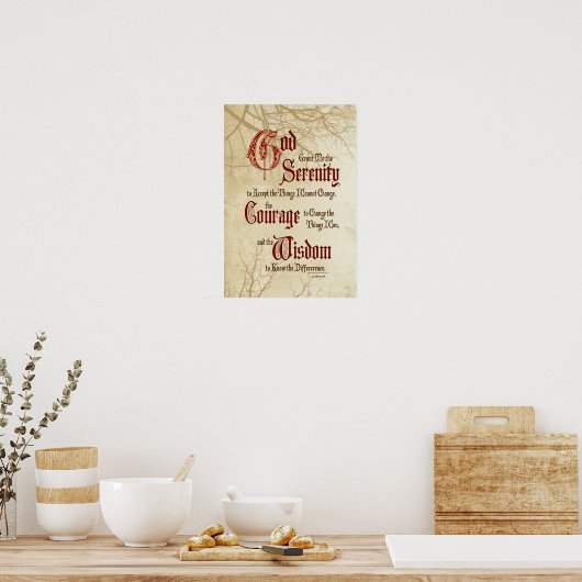 Serenity Prayer Poster (Küche)