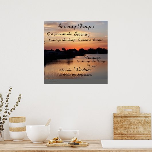 SERENITY PRAYER POSTER (Küche)