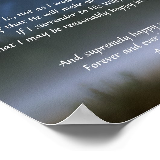 Serenity Prayer Poster (Ecke)