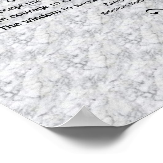 Serenity Prayer Poster (Ecke)