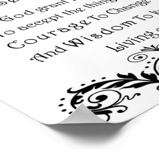 Serenity Prayer Poster (Ecke)