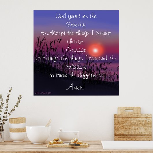 Serenity Prayer Poster (Küche)