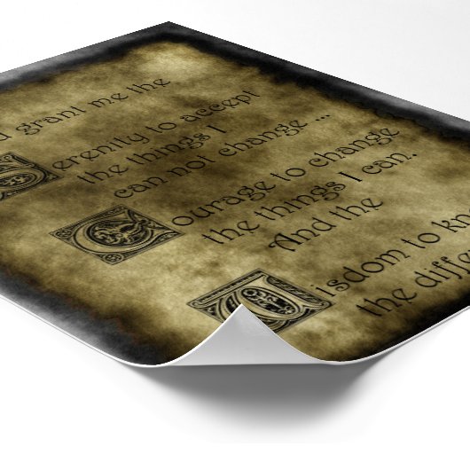 Serenity Prayer Poster (Ecke)