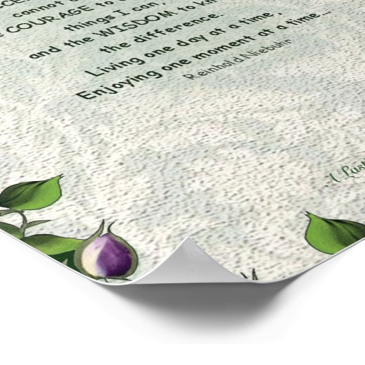 Serenity Prayer Poster (Ecke)