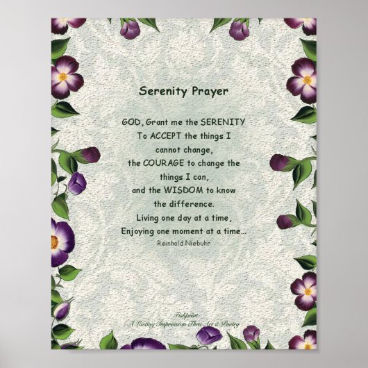 Serenity Prayer Poster (Vorne)