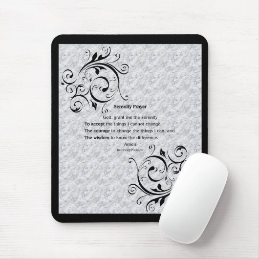Serenity Prayer Poster Mousepad (Mit Mouse)