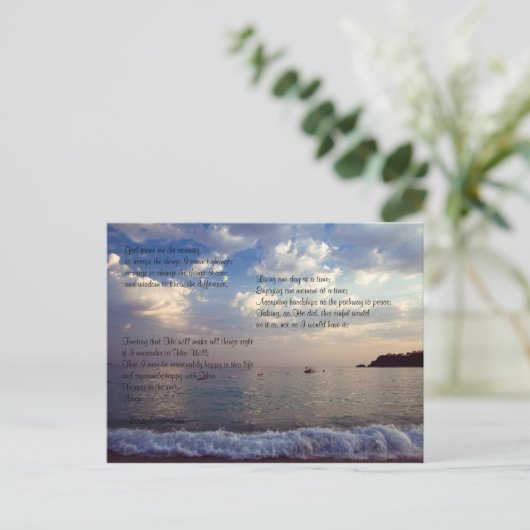 Serenity Prayer Postkarte (Stehend Vorderseite)