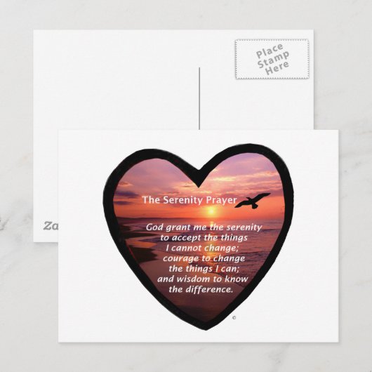 Serenity Prayer Postkarte (Vorne/Hinten)