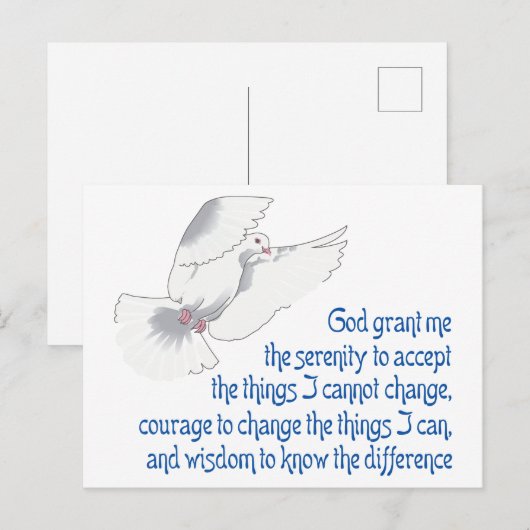 Serenity Prayer Postkarte (Vorne/Hinten)