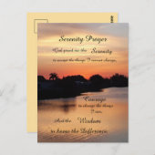 SERENITY PRAYER POSTKARTE (Vorne/Hinten)