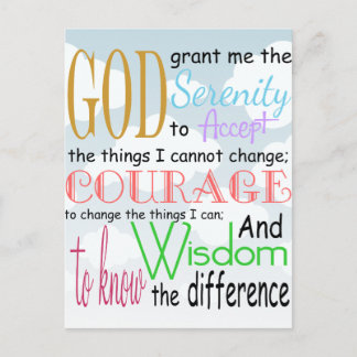 Serenity Prayer Postkarte