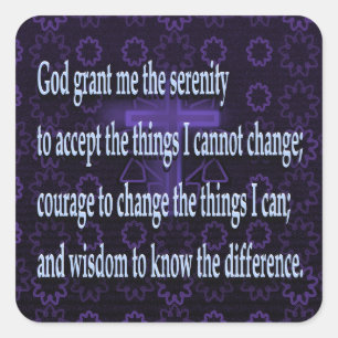 Serenity Prayer Quadratischer Aufkleber