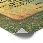 Serenity Prayer Quote Vintage Style Green Poster (Ecke)