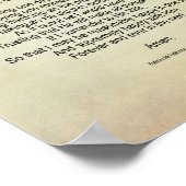 Serenity Prayer Quote Vintage Style Poster (Ecke)