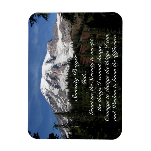 Serenity Prayer Rainier Foto Magnet (Vertikal)