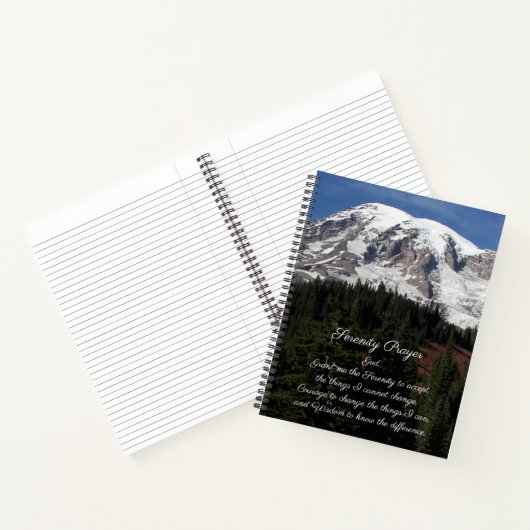 Serenity Prayer Rainier Foto Notebook Notizblock (Innenseite)