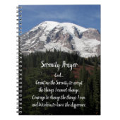 Serenity Prayer Rainier Foto Notebook Notizblock (Vorderseite)