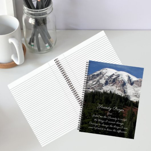 Serenity Prayer Rainier Foto Notebook Notizblock