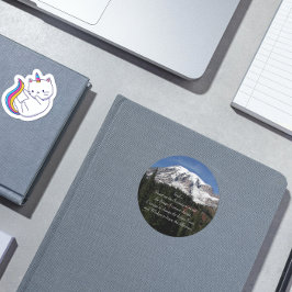 Serenity Prayer Rainier Foto Runder Aufkleber