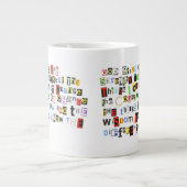 Serenity Prayer Ransom Note Jumbo-Tasse (Vorderseite)