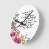 Serenity Prayer Runde Wanduhr (Winkel)