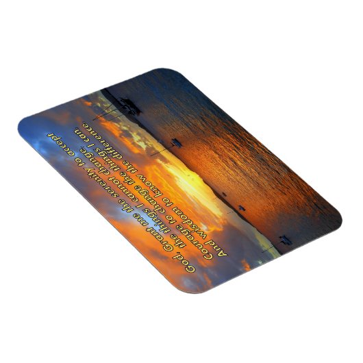 Serenity Prayer Sailboote bei Sunset Magnet (Rechte Seite)