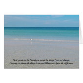 Serenity Prayer Sea Gull an the Beach (Vorderseite (Horizontal))