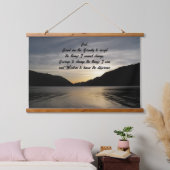 Serenity Prayer Silhouette Foto Wandteppich Mit Holzrahmen (Schlafzimmer)