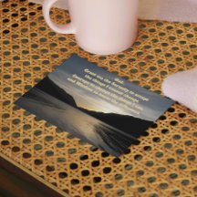 Serenity Prayer Silhouette Sunset