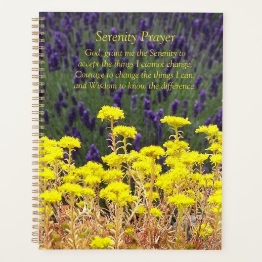 Serenity Prayer Sommergarten Blumen Planer (Vorderseite)