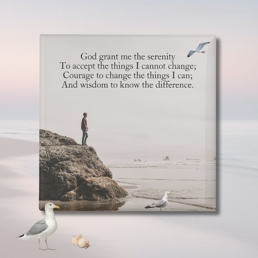 Serenity Prayer Strand Reflexionsszene Magnet