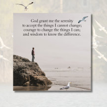 Serenity Prayer Strand Szene mit Möwen