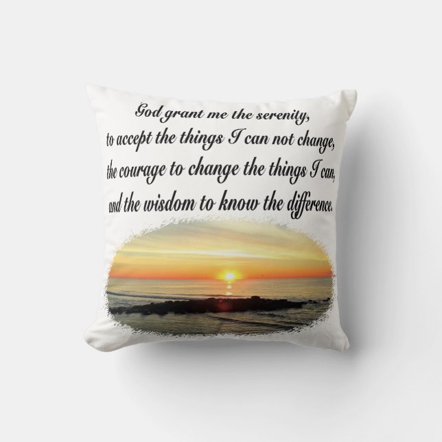 SERENITY PRAYER SUNRISE FOTO DESIGN KISSEN (Vorderseite)