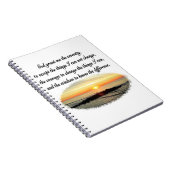 SERENITY PRAYER SUNRISE FOTO DESIGN NOTIZBLOCK (Rechte Seite)