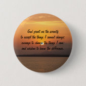 Serenity Prayer Sunset Button (Vorderseite)