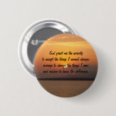Serenity Prayer Sunset Button (Vorne & Hinten)