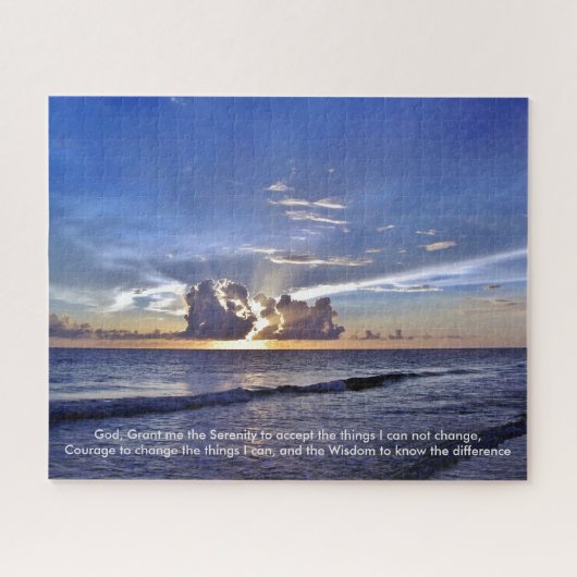 Serenity Prayer - Sunset Jigsaw Puzzle (Horizontal)