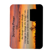 Serenity Prayer Sunset Silhouette Foto Magnet (Vertikal)