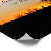 Serenity Prayer Sunset Silhouette Fotografisch Poster (Ecke)