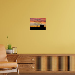 Serenity Prayer Sunset Silhouette Fotografisch Poster