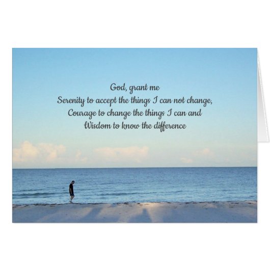 Serenity Prayer Sympathy Card (Vorderseite (Horizontal))