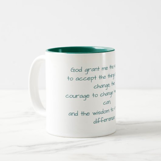 Serenity Prayer Tasse (Vorderseite Links)
