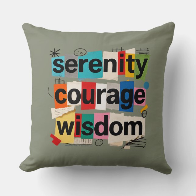 Serenity Prayer - Throw Pillow Kissen (Vorderseite)