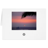 Serenity Prayer Tropical Sunset Card (Rückseite Horizontal)