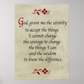 Serenity Prayer/Vintage Style Poster (Vorne)