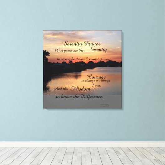 SERENITY PRAYER WALL PANEL LEINWANDDRUCK (Insitu (Holzboden))
