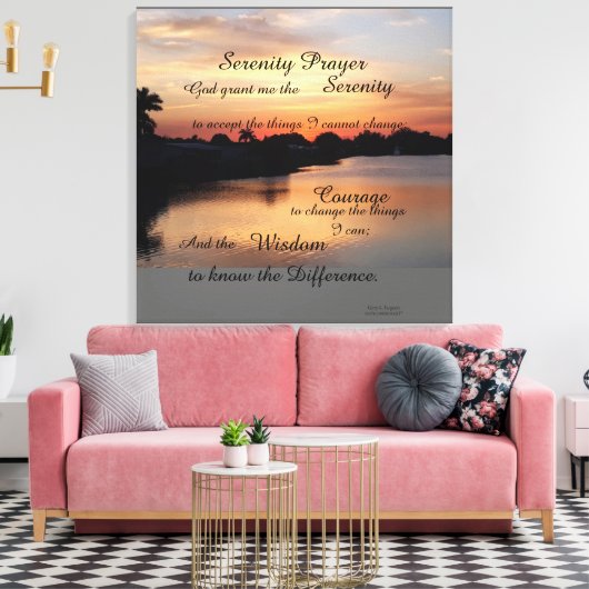 SERENITY PRAYER WALL PANEL LEINWANDDRUCK (Insitu (Wohnzimmer))