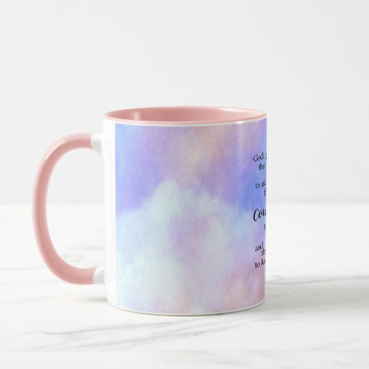 Serenity Prayer Watercolor Combo Tasse (Links)